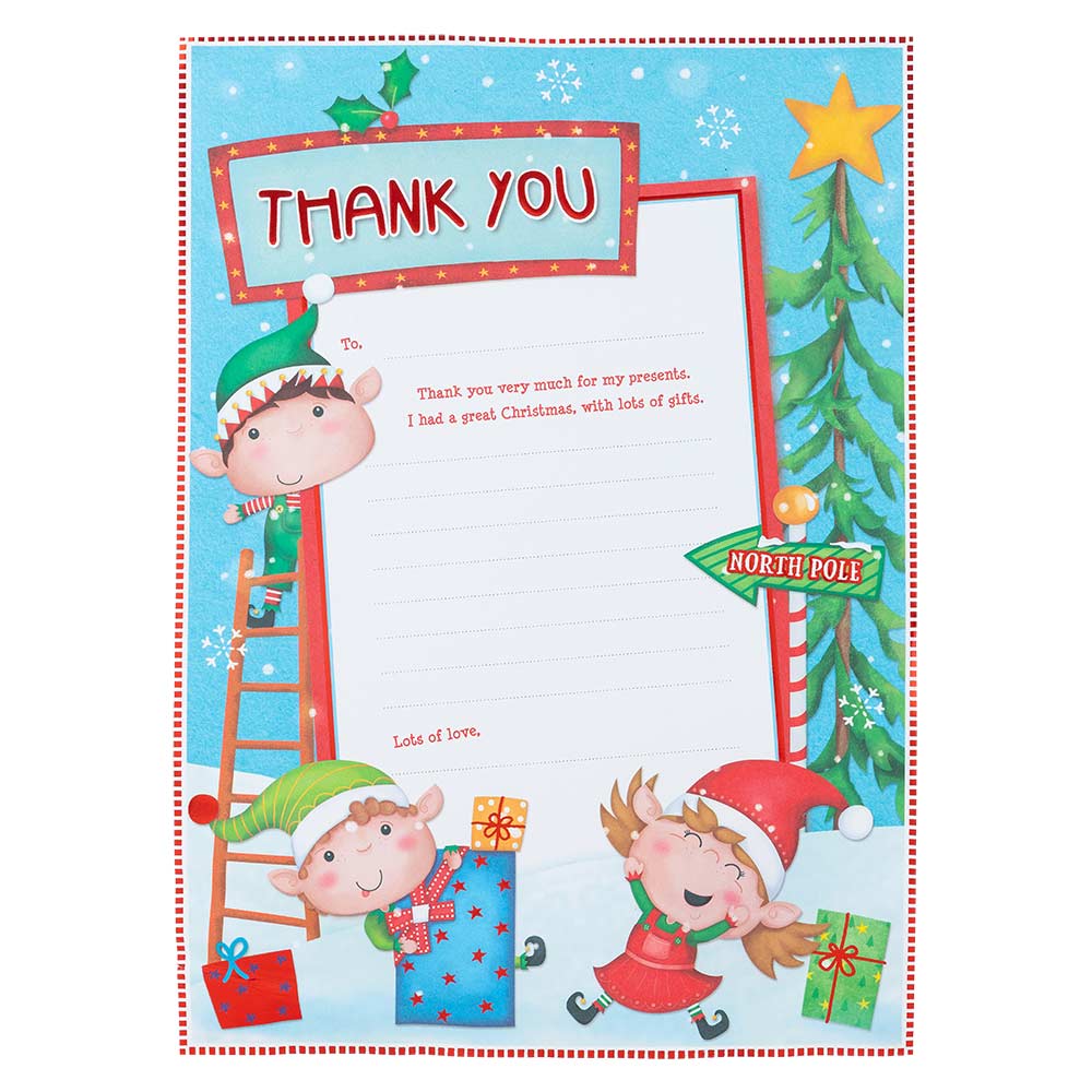 Letter to Santa Pack With Stickers, Envelopes and Pencil with Eraser