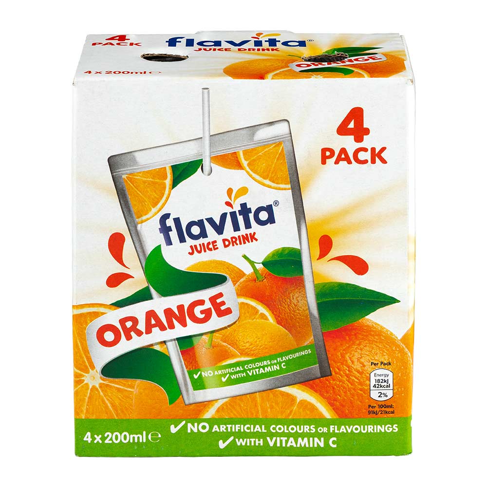 Flavita Orange Juice Drink 4x 200ml