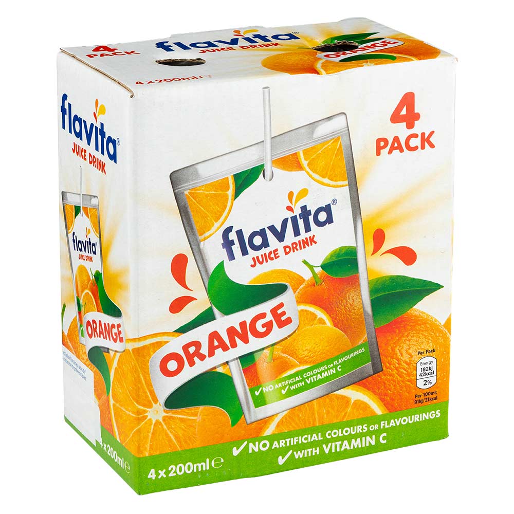 Flavita Orange Juice Drink 4x 200ml