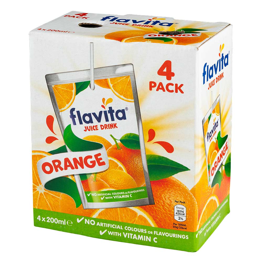 Flavita Orange Juice Drink 4x 200ml