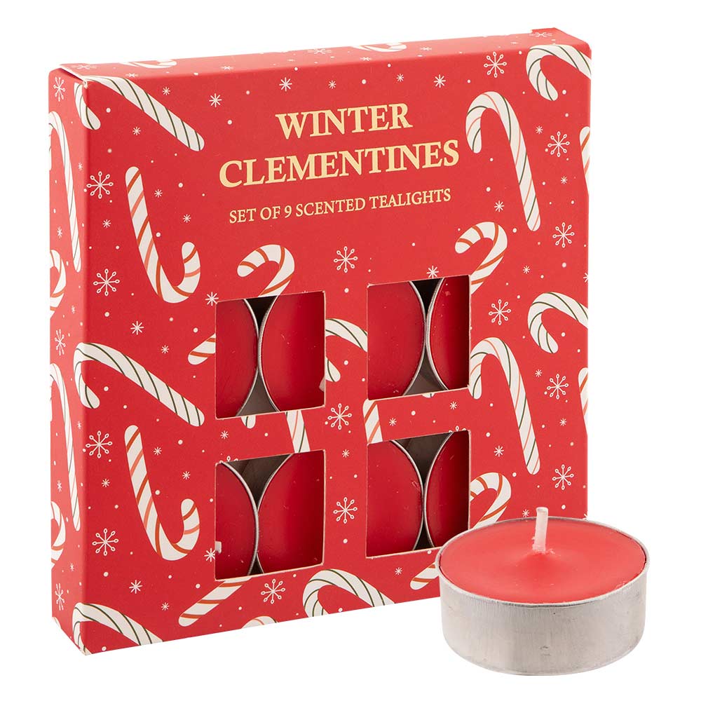 Winter Clementines Scented Tealights 9 Pack
