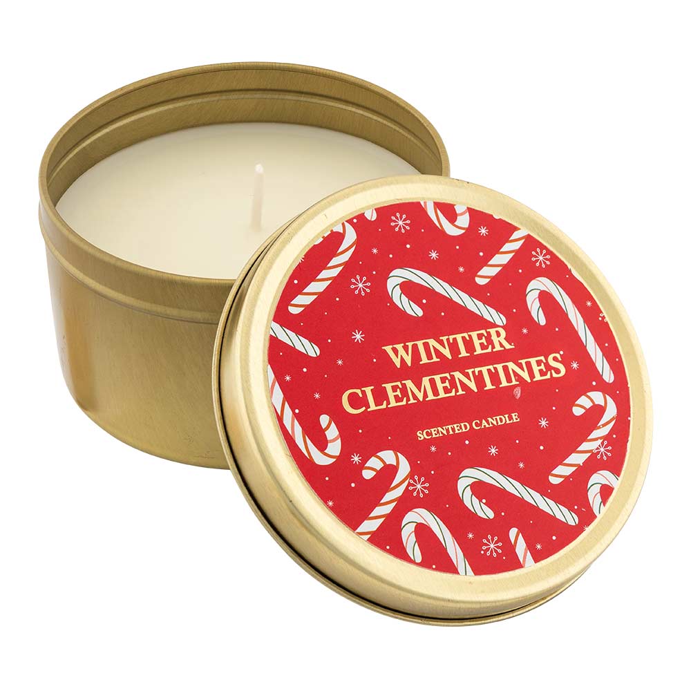 Winter Clementines Scented Candle with Lid 120g