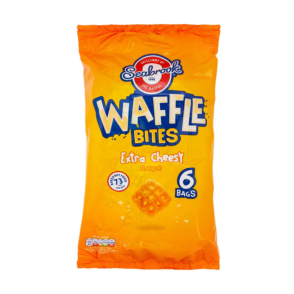 Seabrook Baked Waffle Bites Extra Cheesy Flavour 16g x 6 Pack
