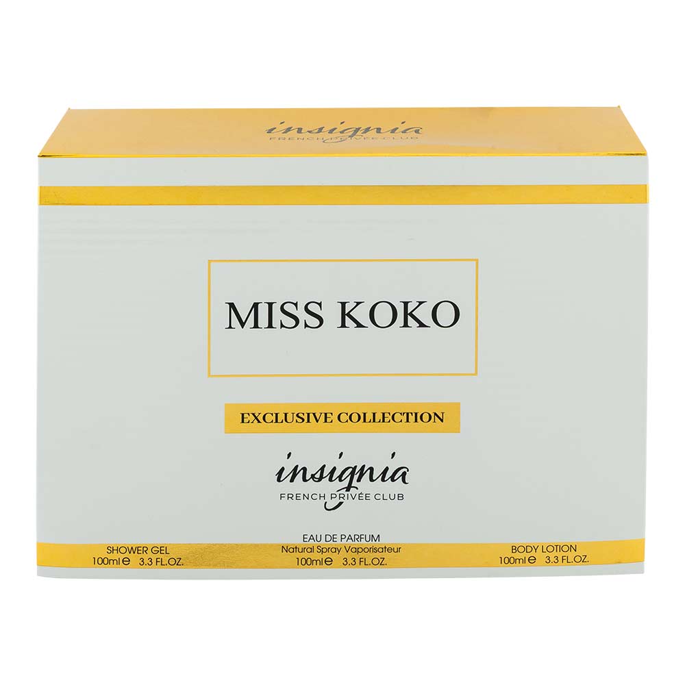 Insignia Miss Koko Shower Gel, Eau De Parfum & Body Lotion Gift Set