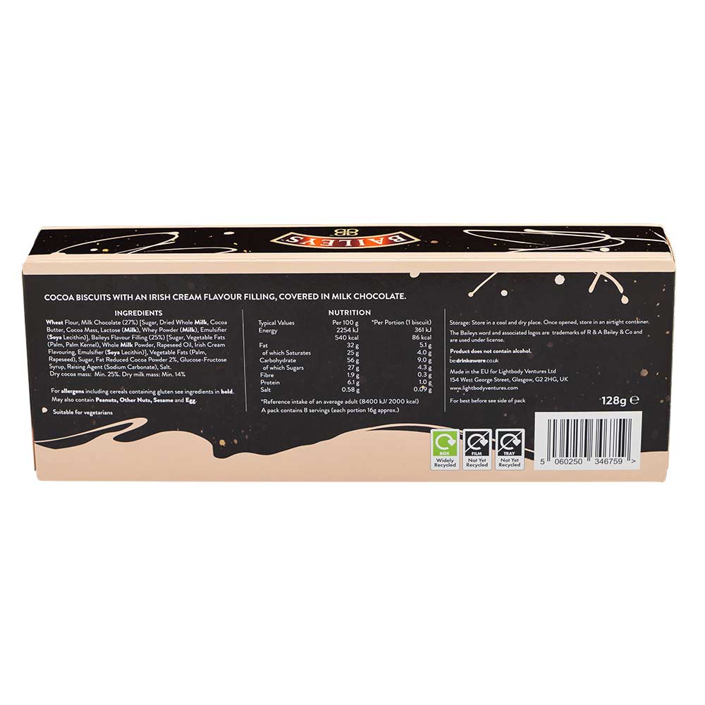 Baileys Creams Milk Chocolate Biscuits 128g