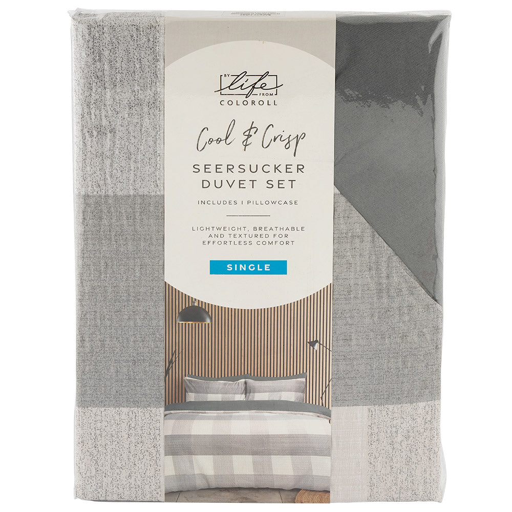 Seersucker Duvet Set Single