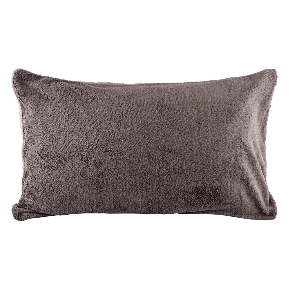 Snuggle Fleece Grey & Silver Reversible Duvet Set Double