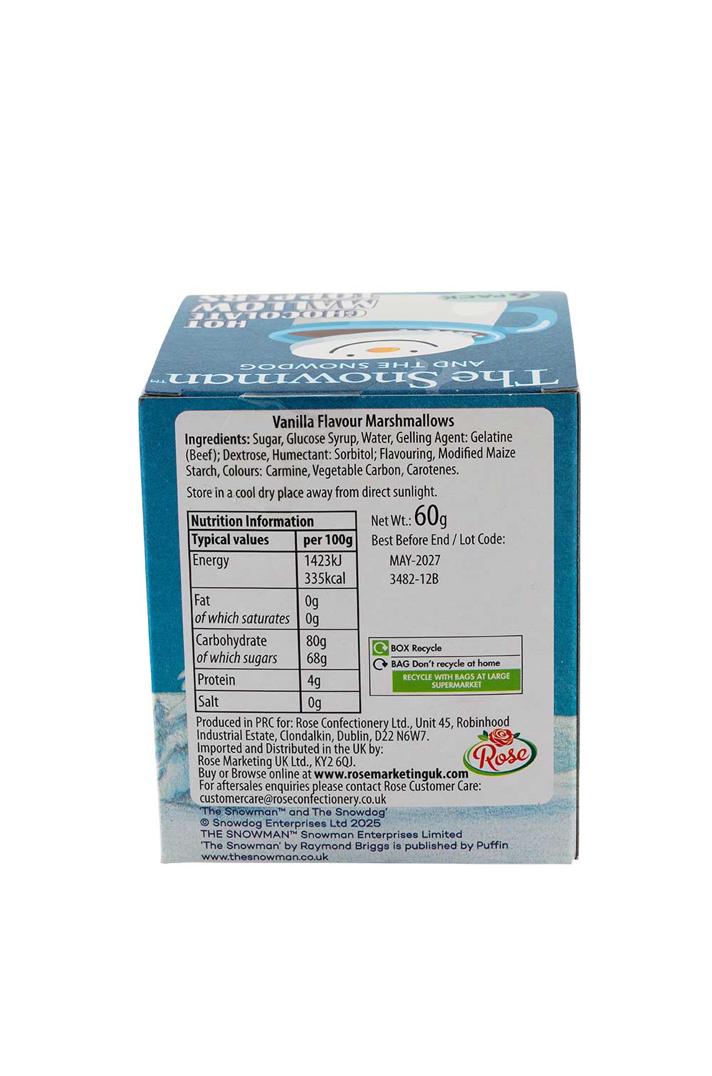 The Snowman & The Snowdog Hot Chocolate Mallow Toppers 10g x 6 Pack