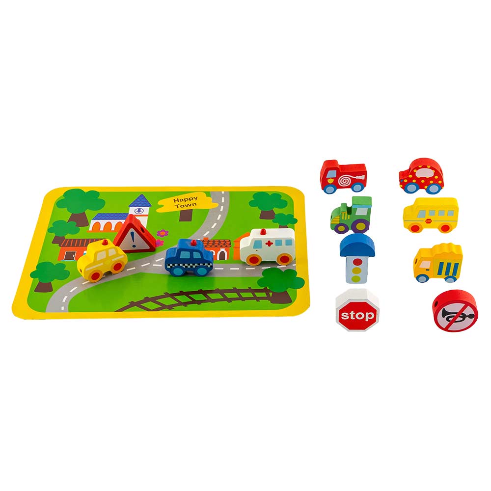 Hoot Wooden City 13 Piece Playset