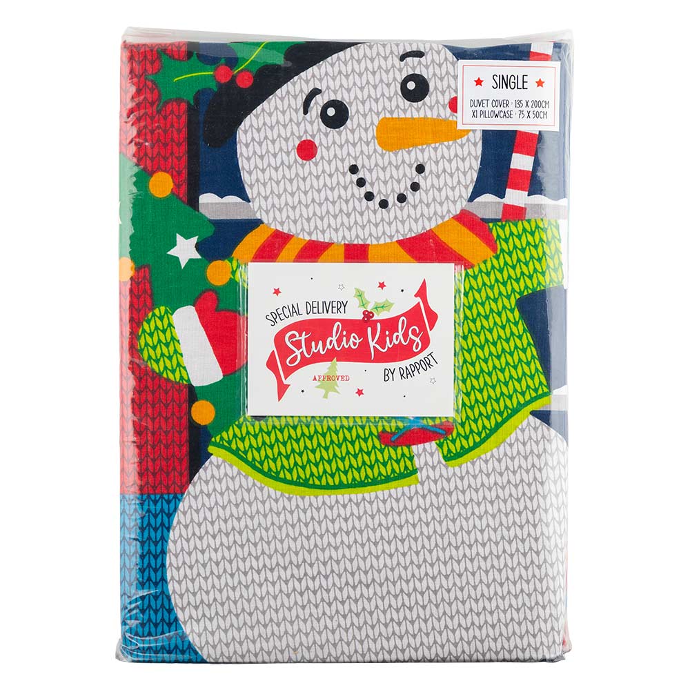 Kids Christmas Duvet Set Single including Pillowcase