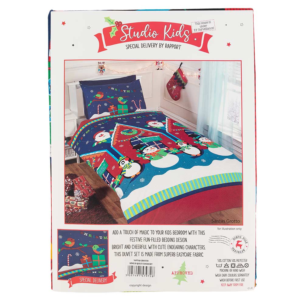 Kids Christmas Duvet Set Single including Pillowcase