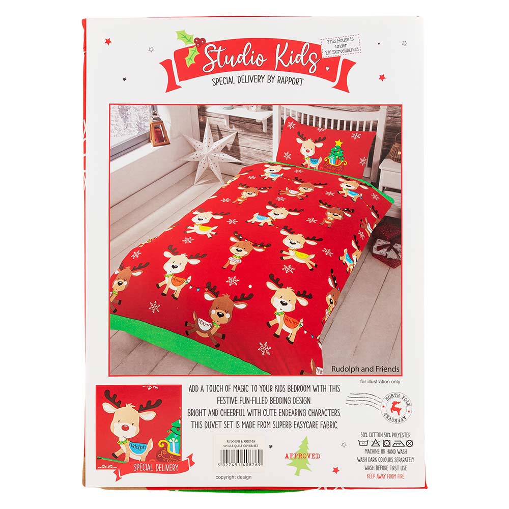 Kids Christmas Duvet Set Single including Pillowcase