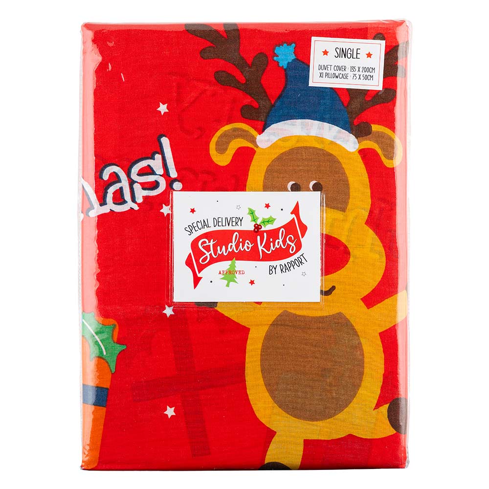 Kids Christmas Duvet Set Single including Pillowcase