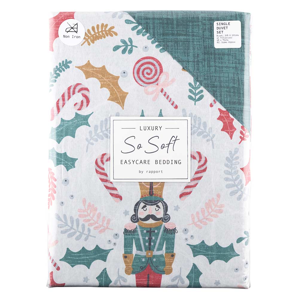 Christmas Duvet Set With Pillowcase Single