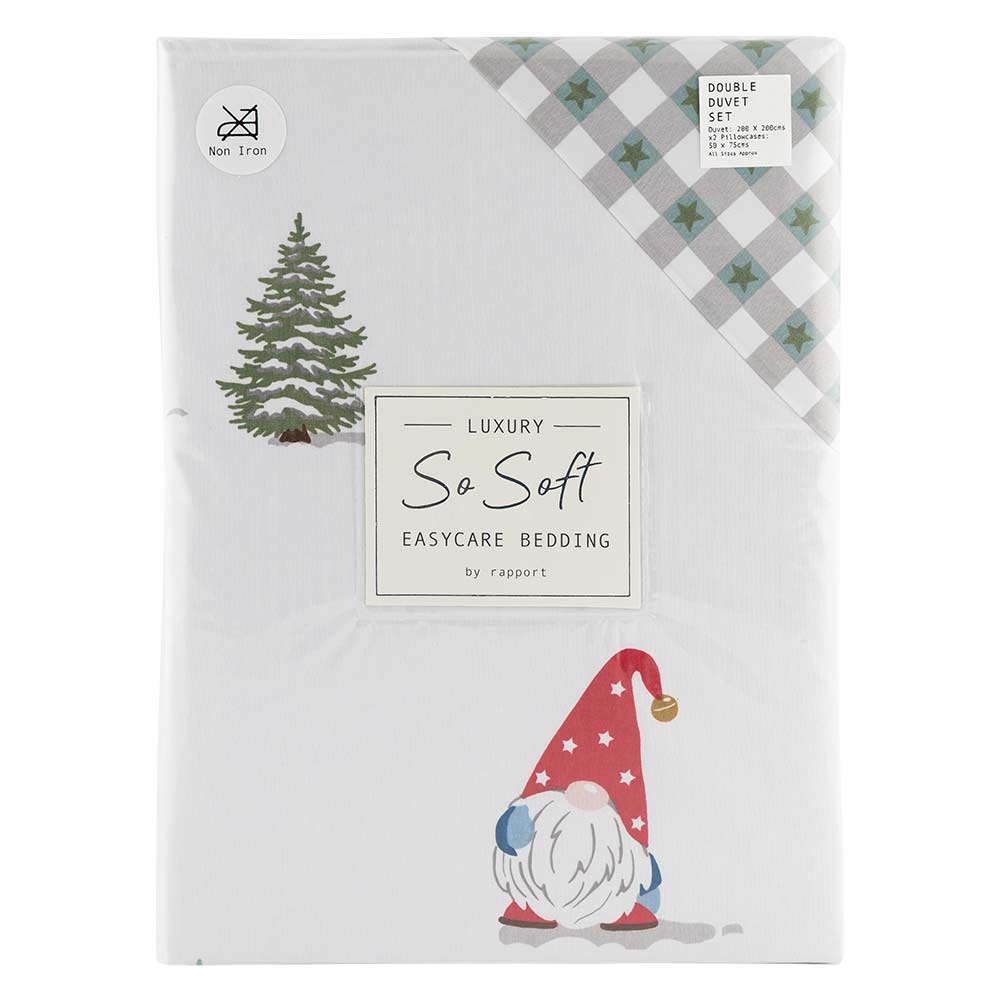 Christmas Duvet Set With 2 Pillowcases Double