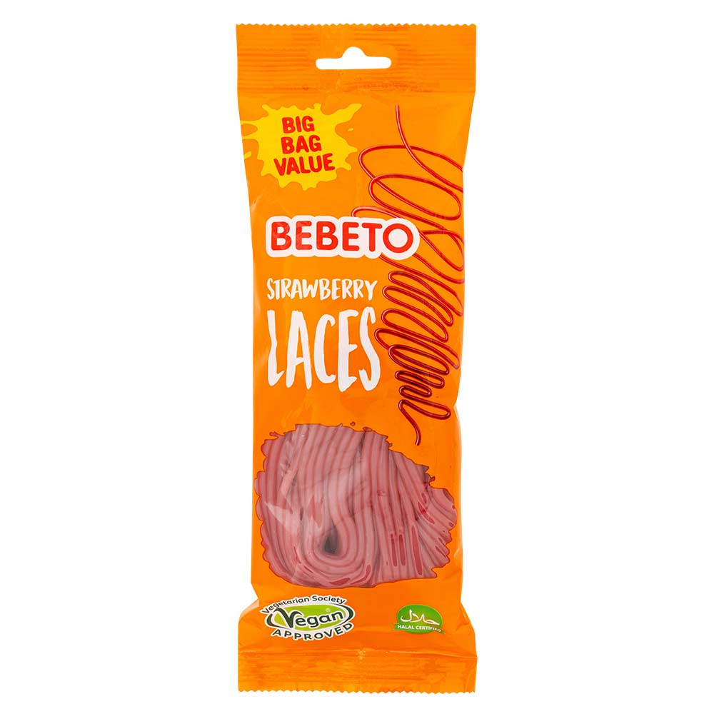Bebeto Strawberry Laces 220g