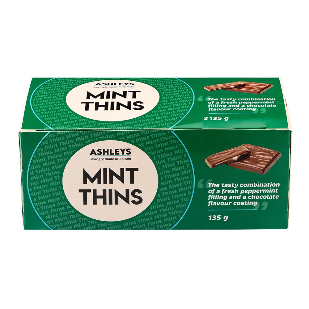 Ashleys Mint Thins 135g