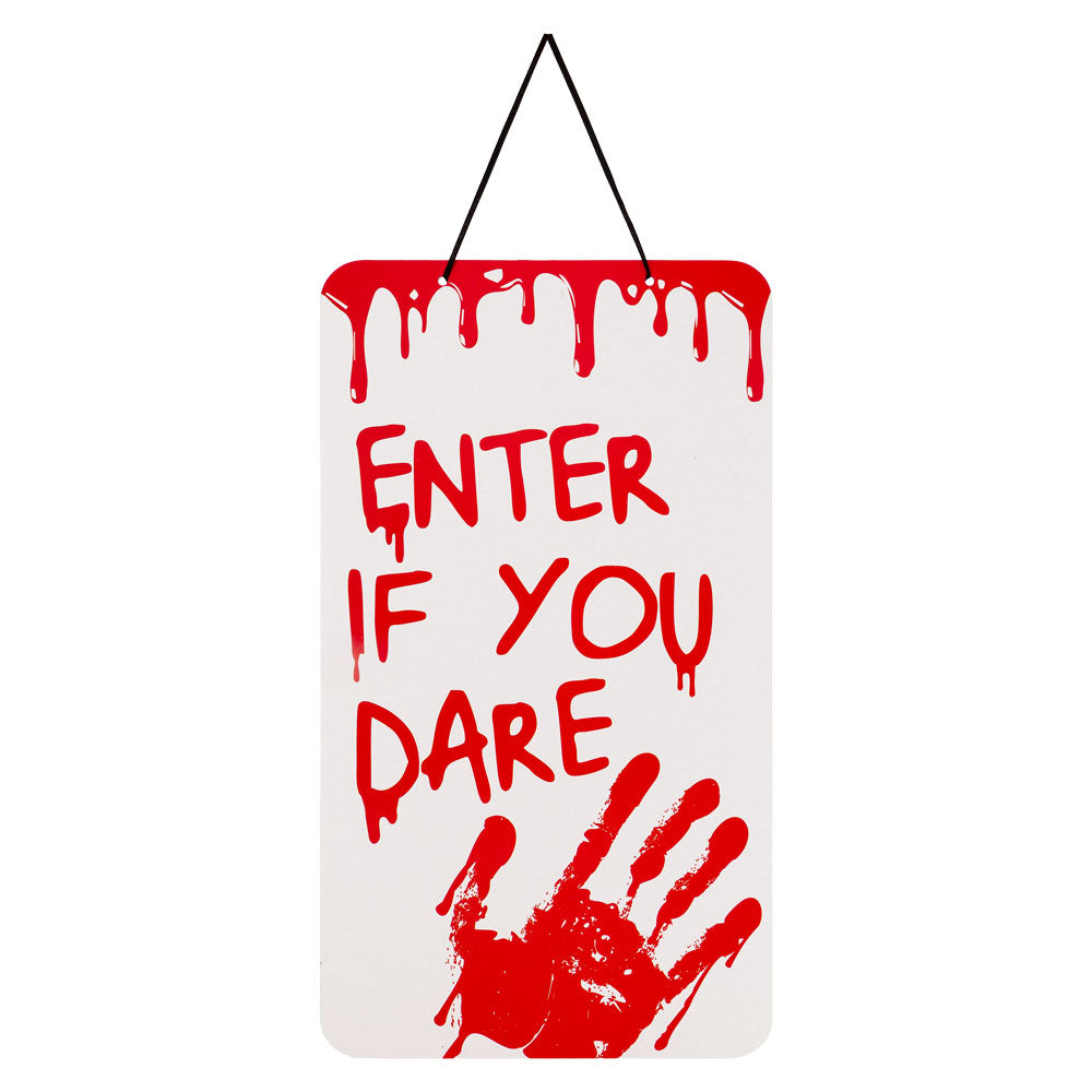 Halloween Warning Plaque