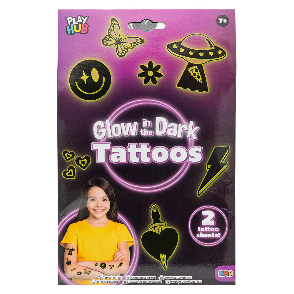 Glow In The Dark Temporary Tattoos 2 Sheets