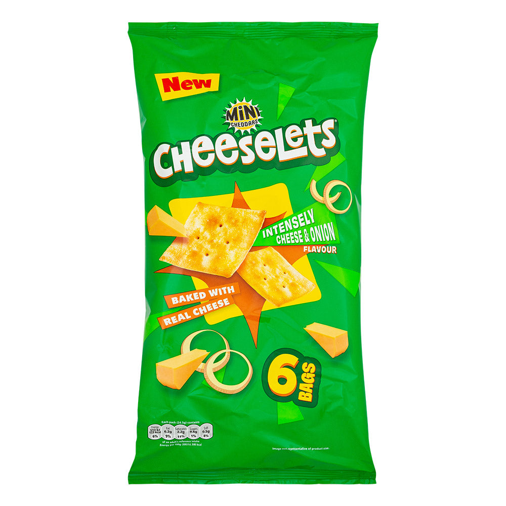 Mini Cheddars Cheeselets Cheese & Onion Flavour 6 x 24.5g
