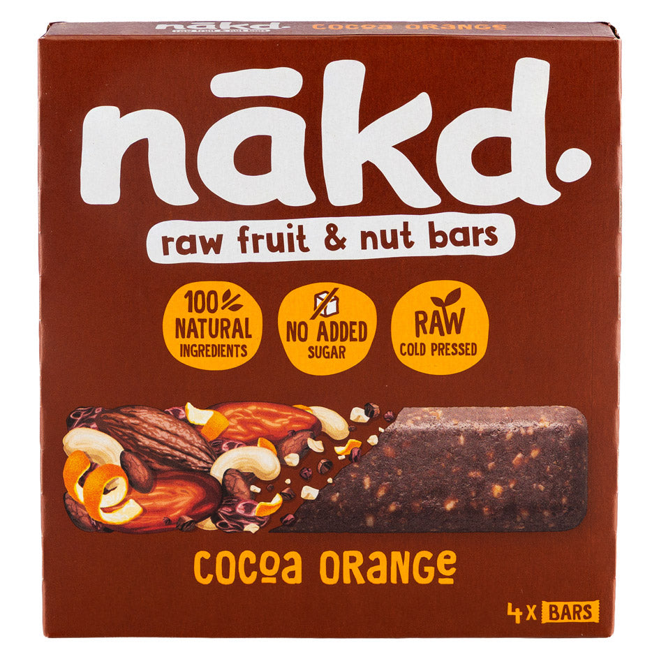 Nakd Cocoa Orange Bars 4 x 35g