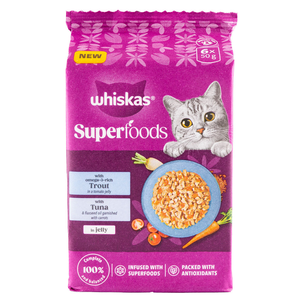 Whiskas Superfoods Trout & Tuna 6 x 50g