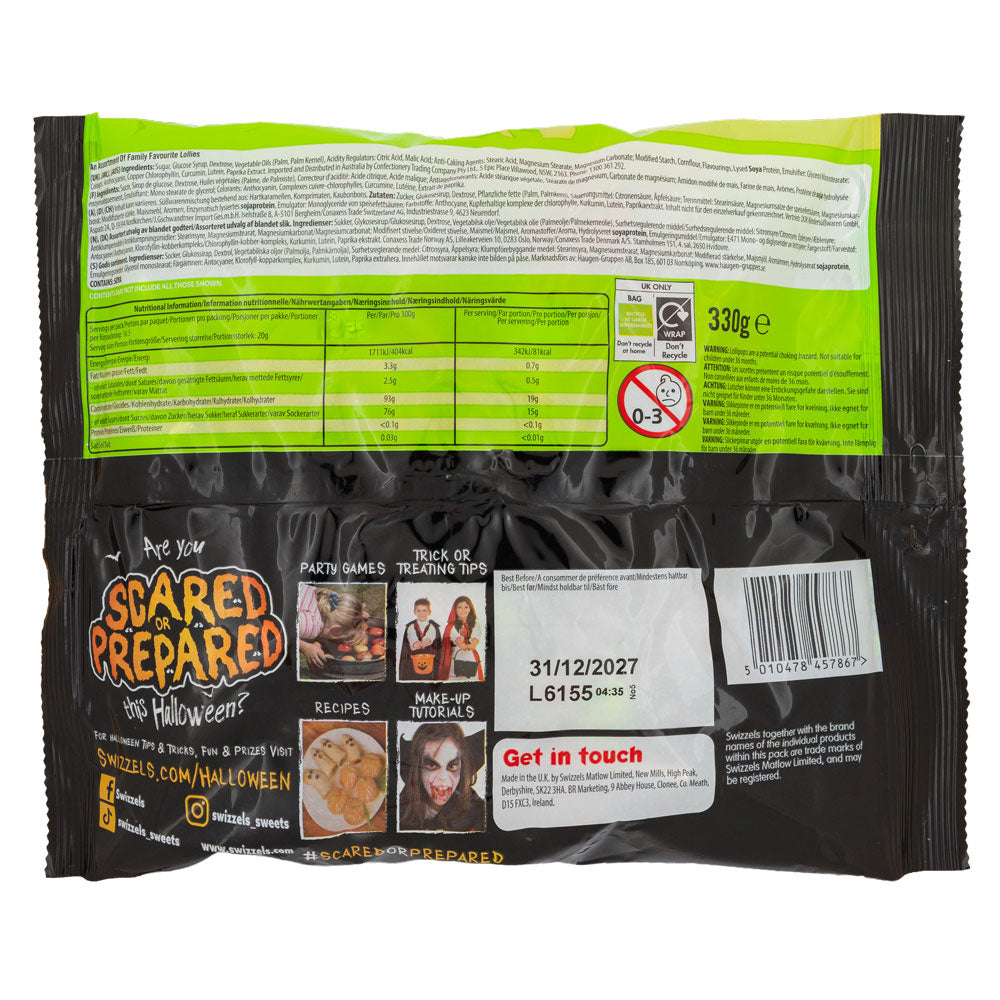 Swizzels Trick or Treat Lolly Bag 330g