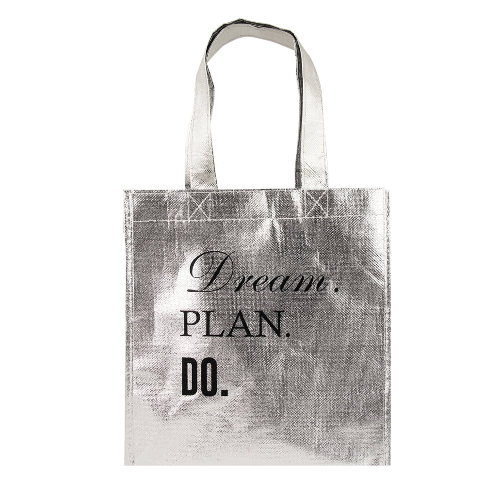 Silver Metallic Tote Bag 'Dreams' 314829-DREAMS