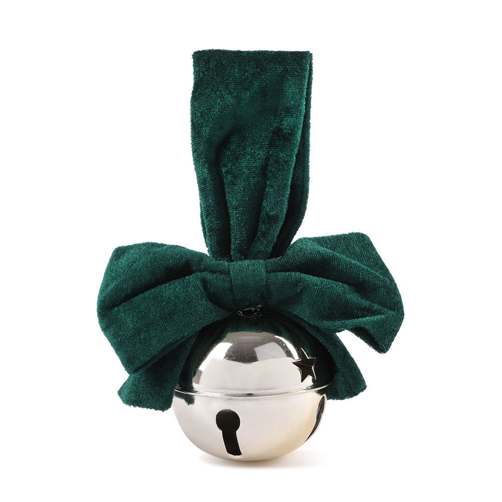 Large Gold Bell With Green Bow 331900-GOLD/GREEN