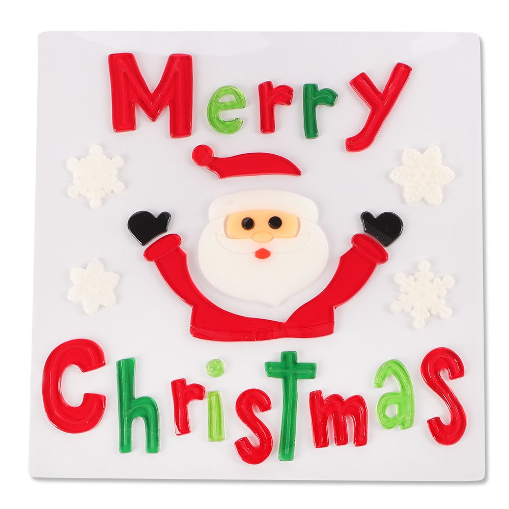 Santa Window Gel Stickers 332128-SANTA