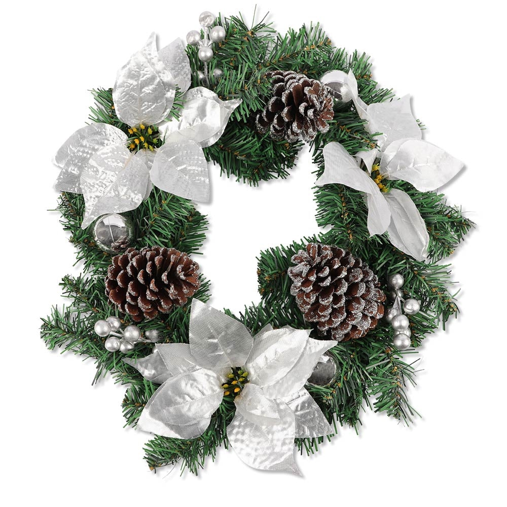 Silver Christmas Wreath 339916-SILVER
