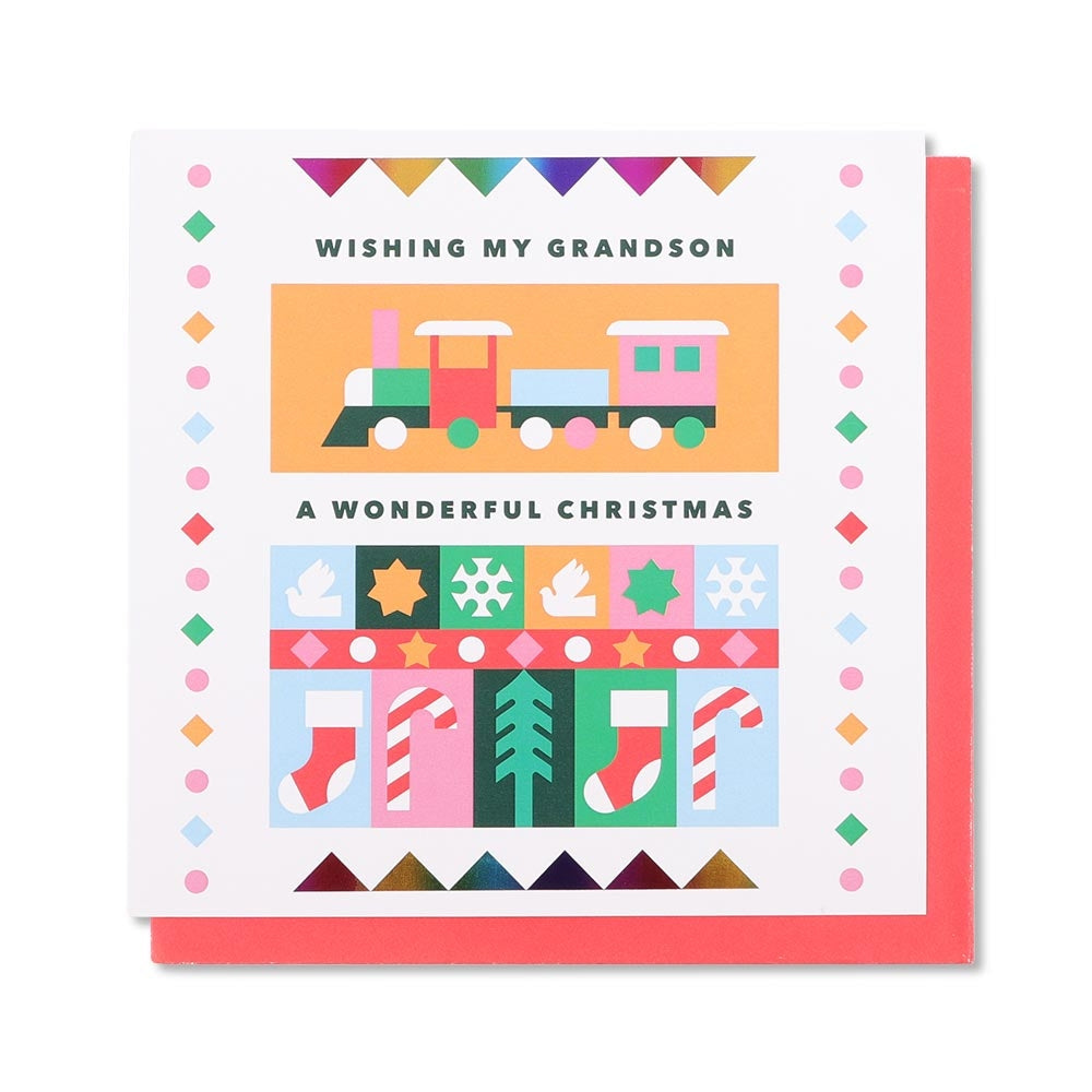 Train Christmas Card - Grandson 332506-GRANDSON