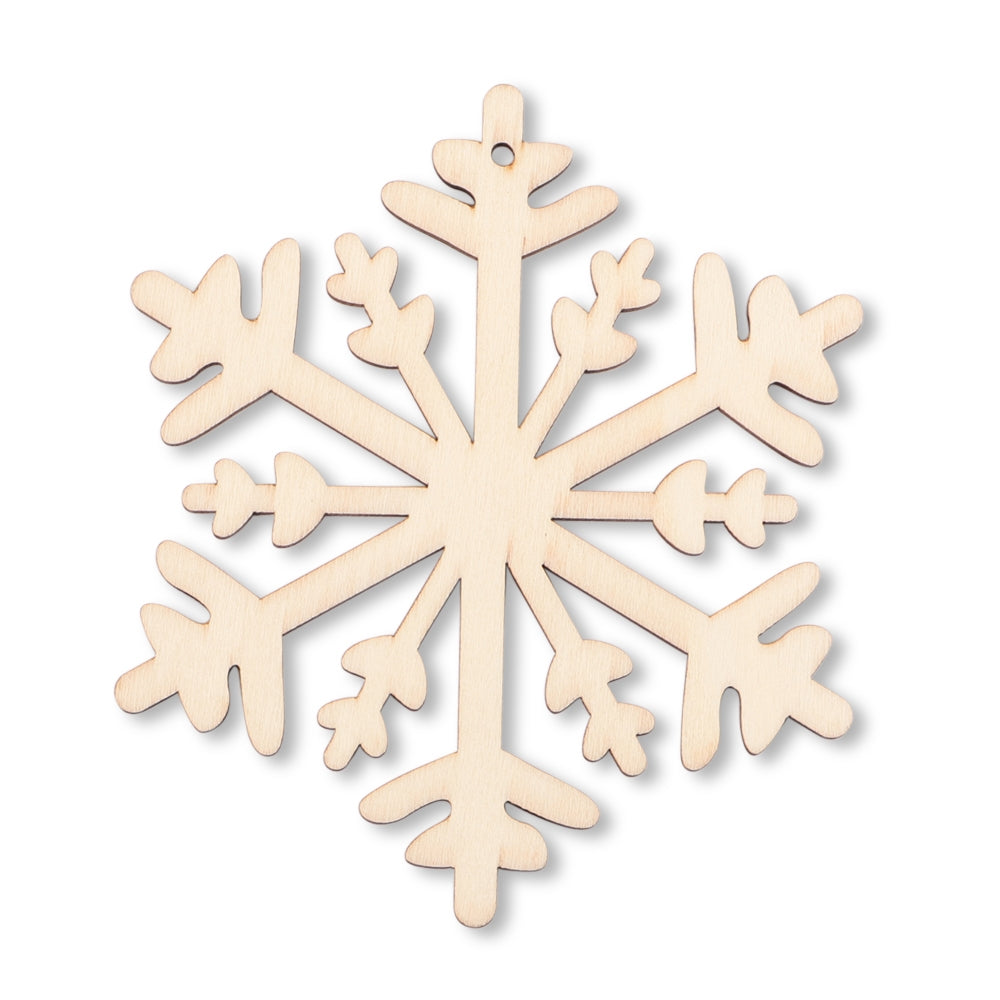 Wooden Snowflake Tree Hangers 6 Pack 331971-SNOWFLAKE