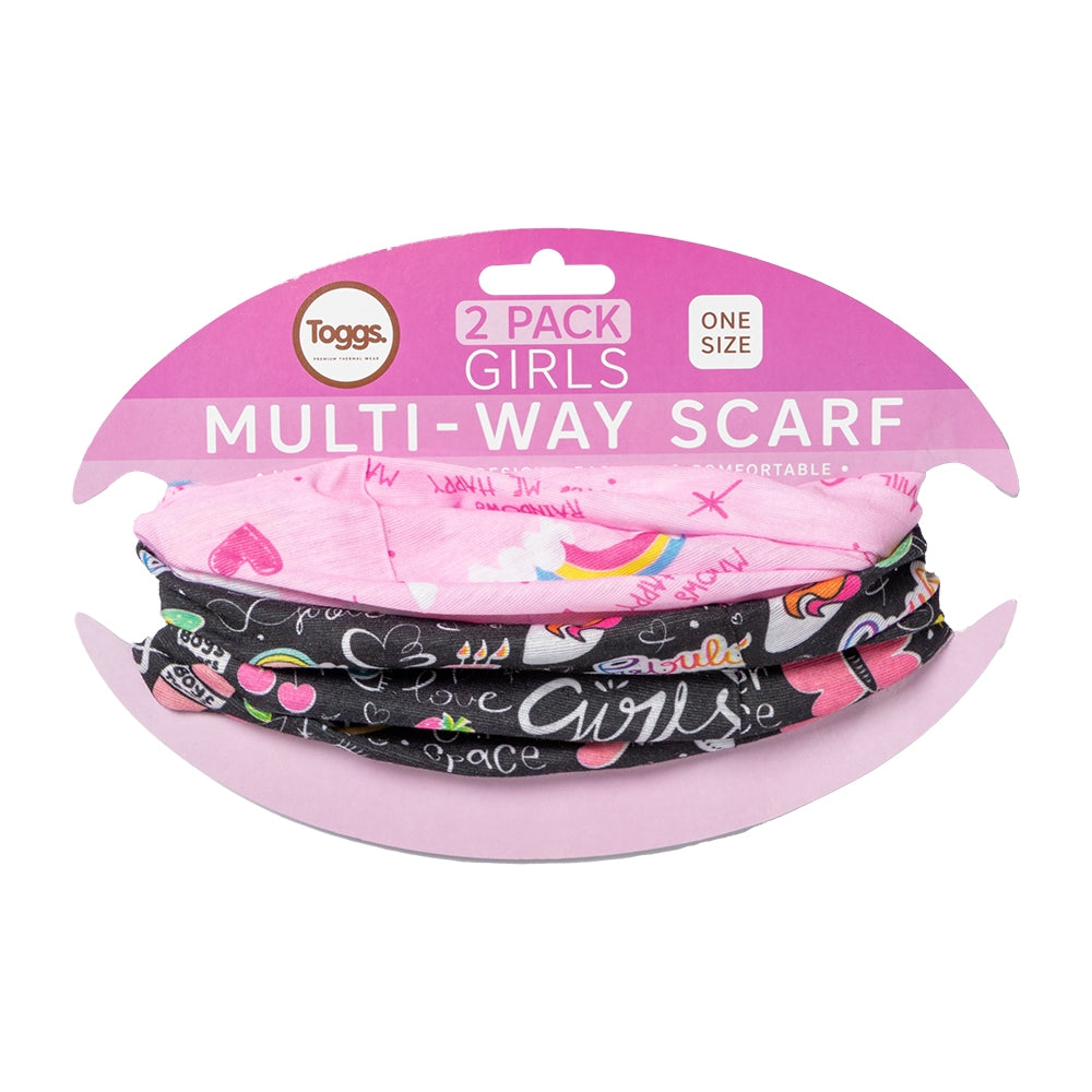 2 Pack Girls Multi-Way Scarf 327575