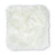 Faux Mongolian Cushion White 329576-WHITE