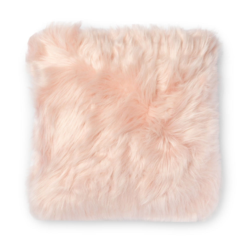 Faux Mongolian Cushion Blush Pink 329578-BLUSH-PINK