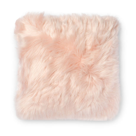 Faux Mongolian Cushion Blush Pink 329578-BLUSH-PINK