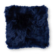 Faux Mongolian Cushion Navy 329578-NAVY