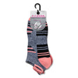 Black Stripe 3 Pack Ladies Fitness Socks 329714-BLACK STRIPE