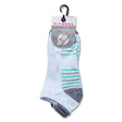 White Stripe 3 Pack Ladies Fitness Socks 329714-WHITE STRIPE