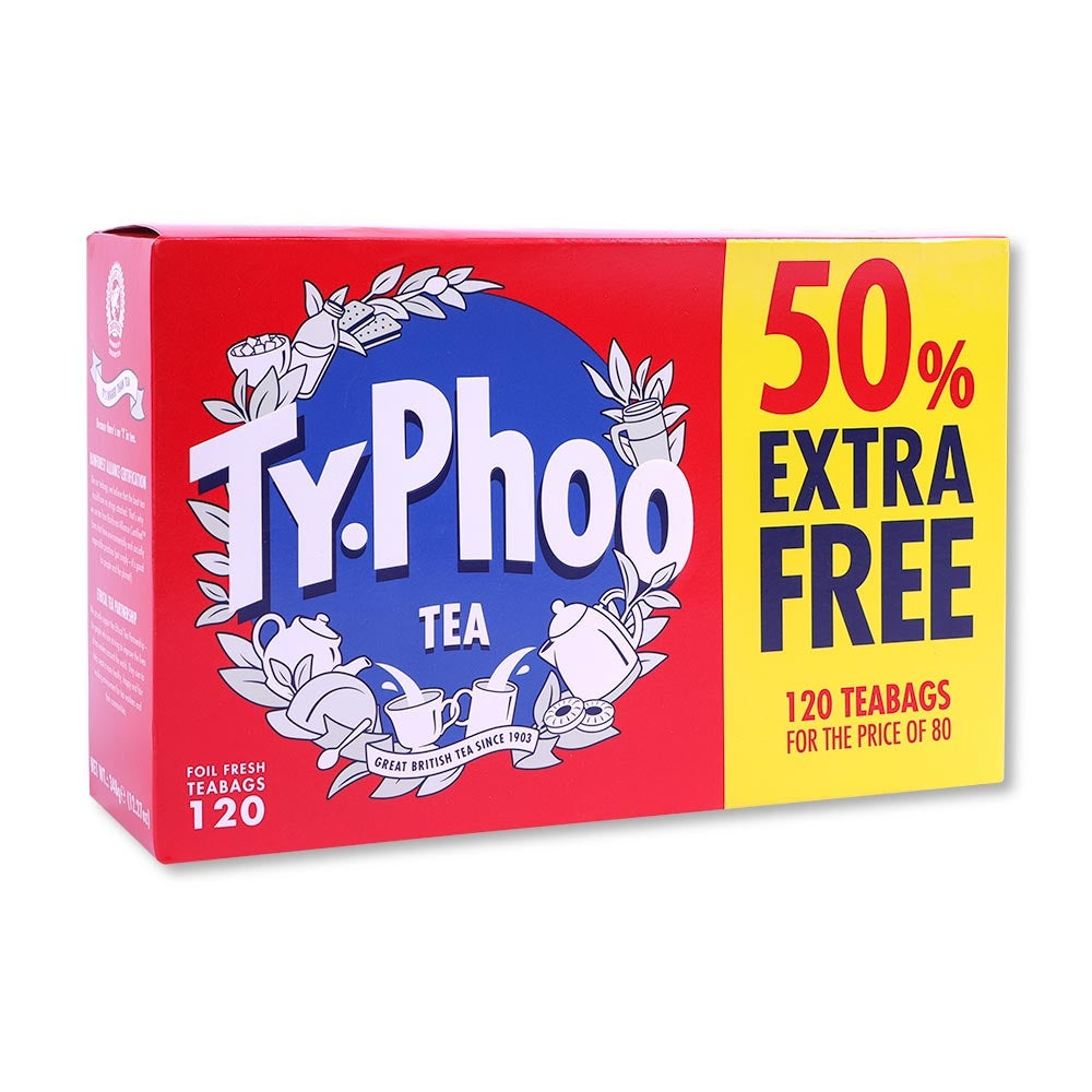 Typhoo Tea Bags 80 + 50% Free 256274-NEW