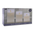 3 Led Flameless Glass Candles 326262