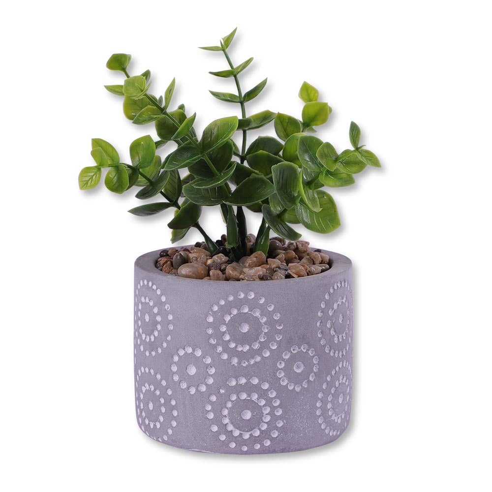 Patterned Grey Pot Plant 329792-PATTERNED-GREY-POT-PLANT