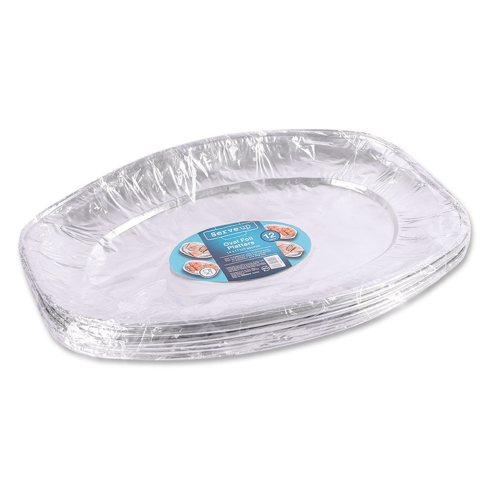 12 Oval Foil Platters 329845