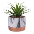 Marble Pot With Succulent Fake Plant Light Gold 329794-MARBLE-POT-WITH-SUCCULENT-FAKE-PLANT-LIGHT-GOLD