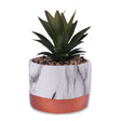 Marble Pot With Succulent Fake Plant 329794-MARBLE-POT-WITH-SUCCULENT-FAKE-PLANT-GOLD