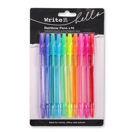 10 Rainbow Pens 327677