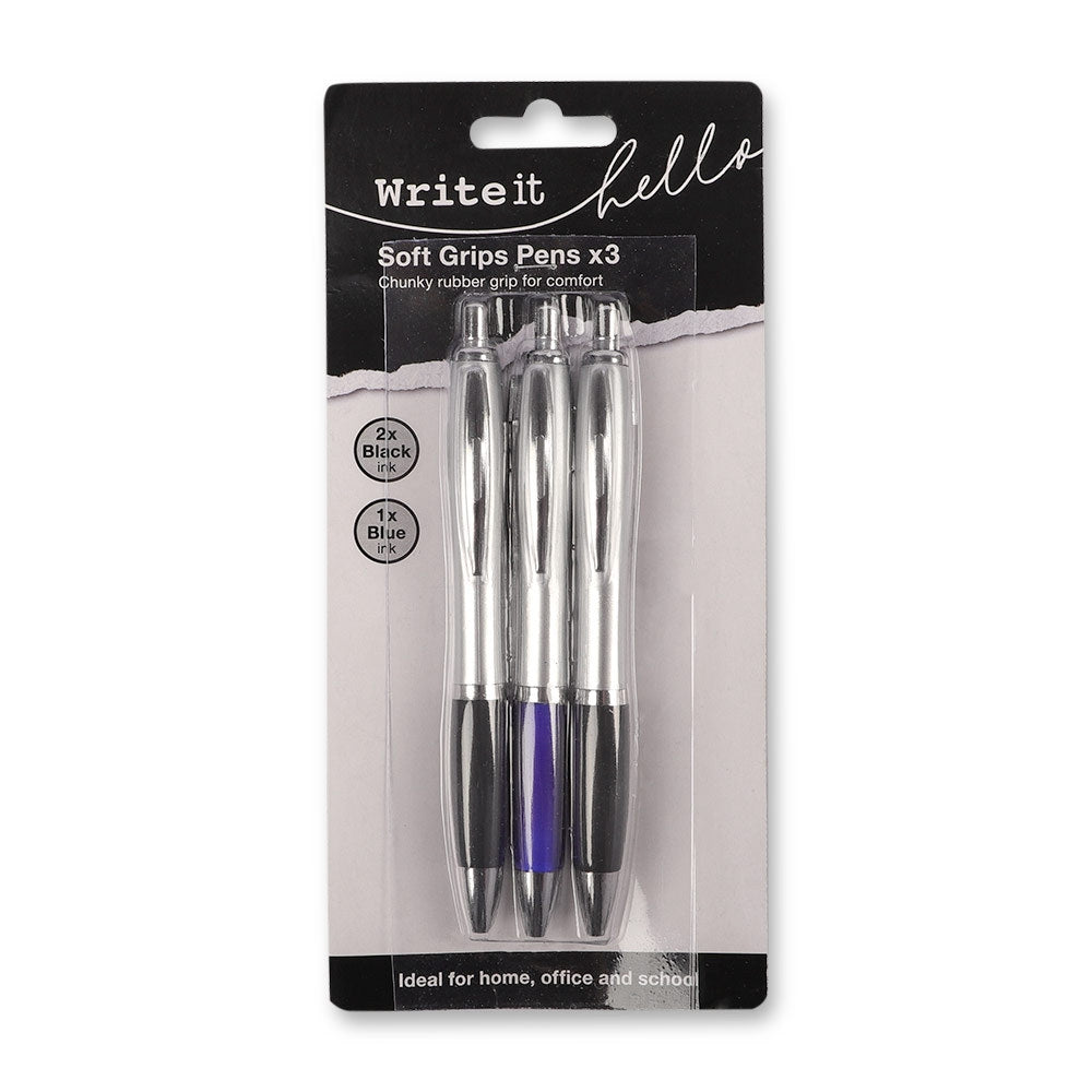 Soft Grip Pens 3 Pack 327683