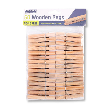 60 Wooden Pegs 315188