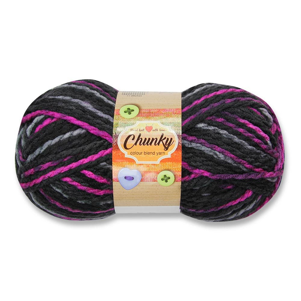 Chunky Colour Blend Yarn Black 272954-BLACK